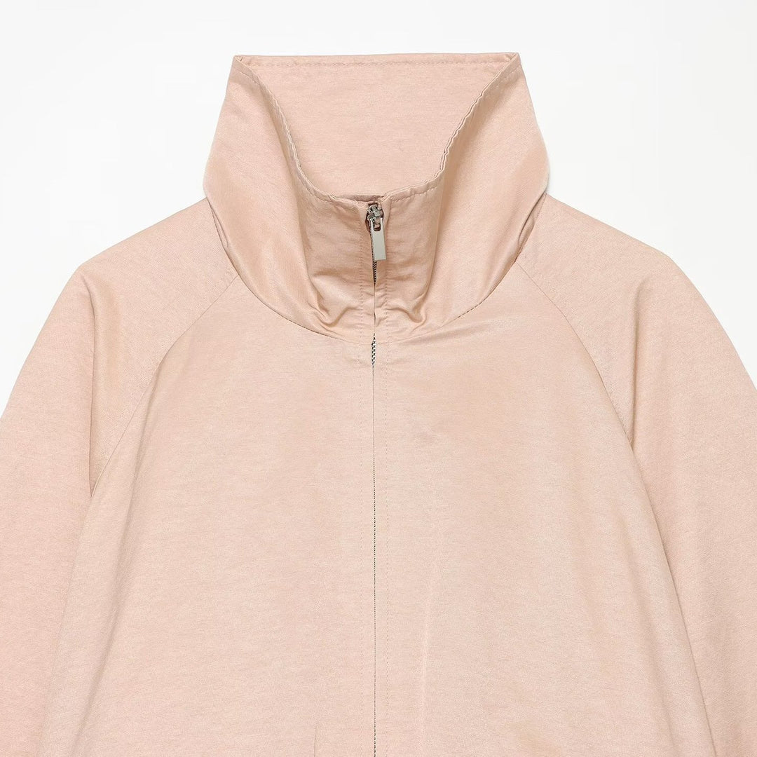 Damen Cropped Übergangsjacke mit hohem Stehkragen und Raglanärmeln Nord Taschen