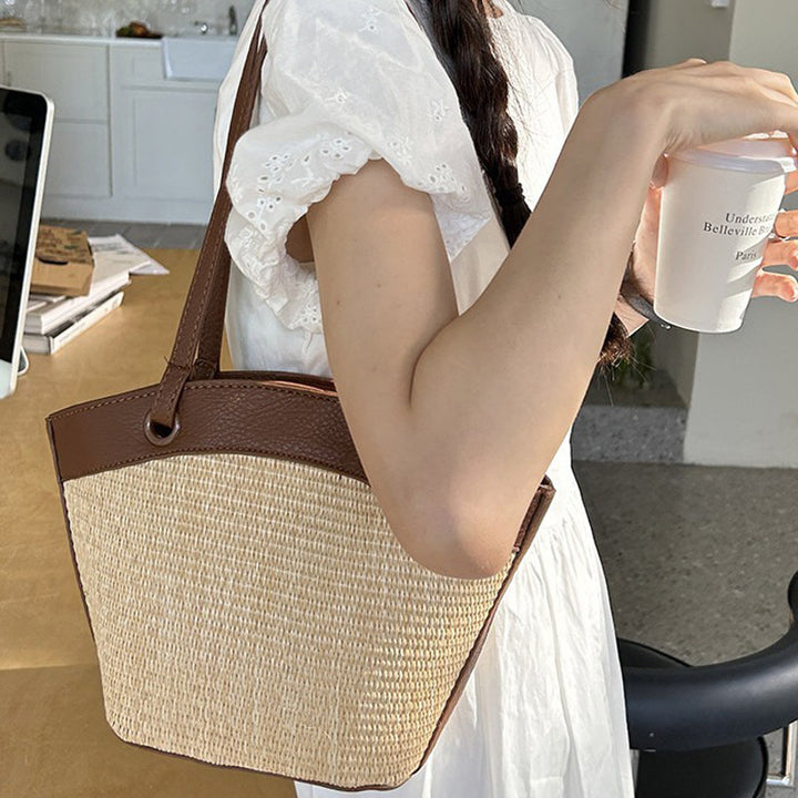 Damen Strandtasche mit geflochtener Struktur und abnehmbarem Innenbeutel Nord Taschen