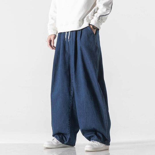 Herren Extraweite Baggy-Hose mit Tunnelzugbund und umgeschlagenem Saum Nord Taschen