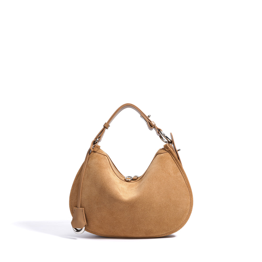 Damen handgefertigte Wildleder Hobo-Tasche mit verstellbarem Tragegurt Nord Taschen