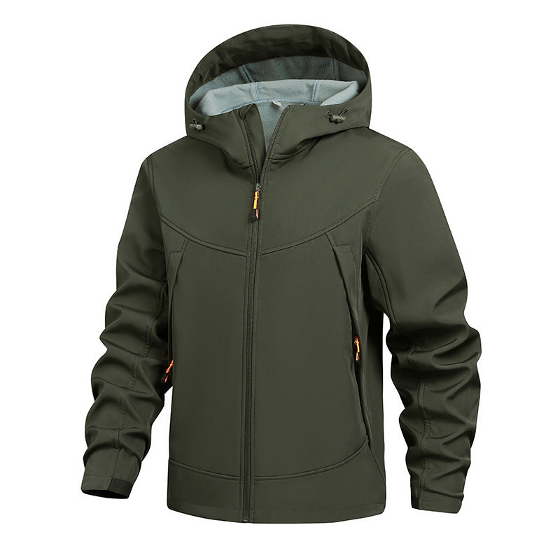 Herren Funktionale Übergangsjacke mit verstellbarem Kapuzenkragen Nord Taschen