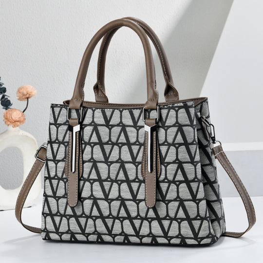 Damen Handtasche mit modernem Geometrie-Design und abnehmbarem Schulterriemen Nord Taschen