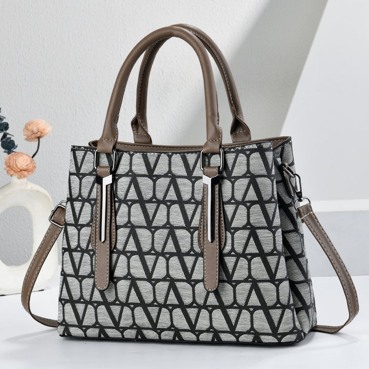 Damen Handtasche mit modernem Geometrie-Design und abnehmbarem Schulterriemen Nord Taschen