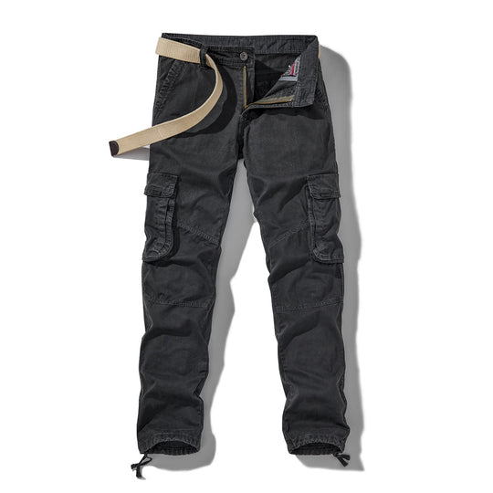 Herren Cargohhose mit verstärkten Knien, Tunnelzug-Beinabschlüssen und integriertem Gürtel Nord Taschen