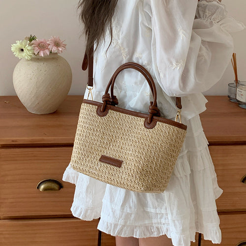 Damen Handtasche in geflochtenem Design mit abnehmbarem Schulterriemen Nord Taschen
