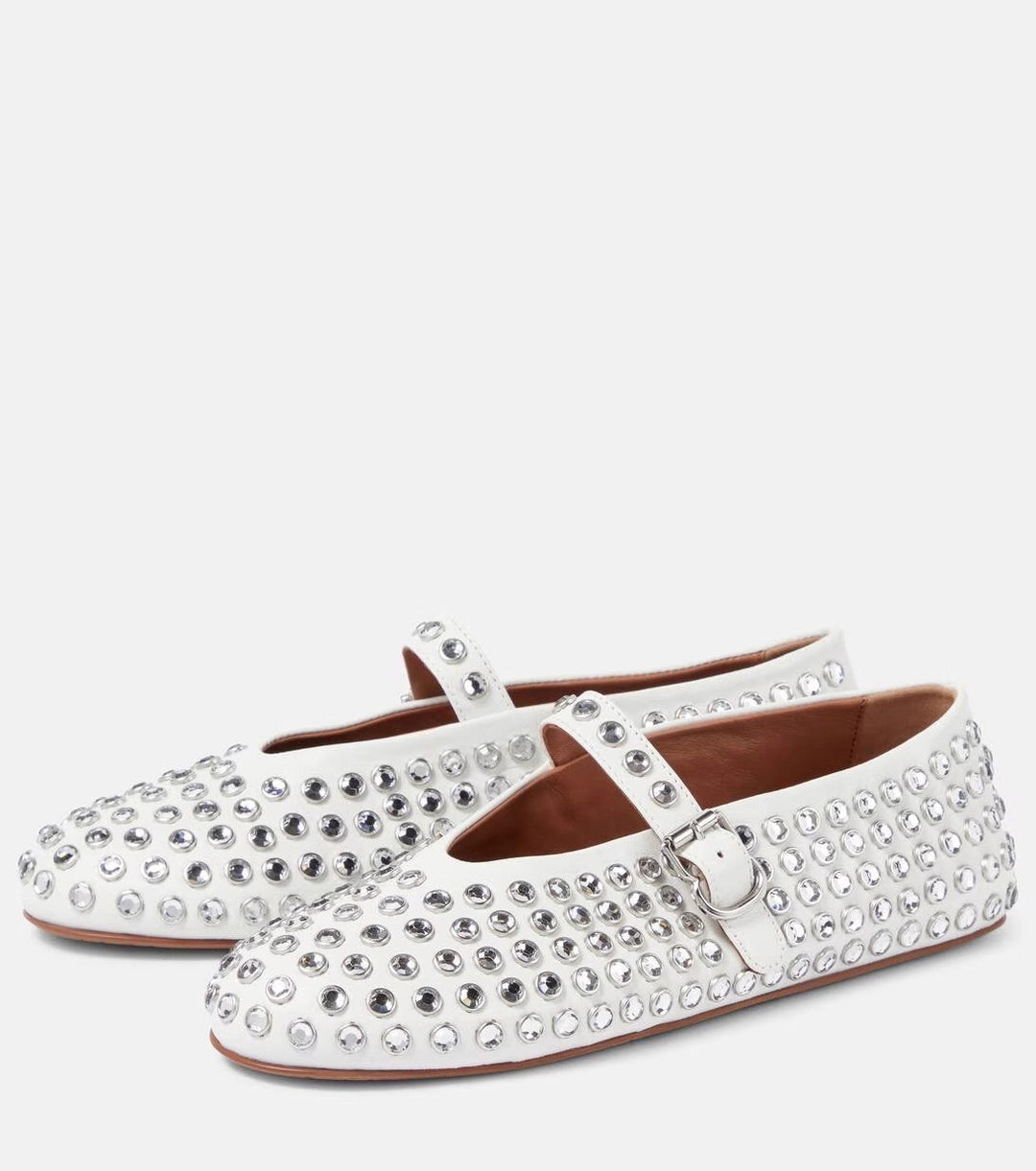 Damen Modische Ballerinas mit Strassverzierungen und komfortablem Fußbett