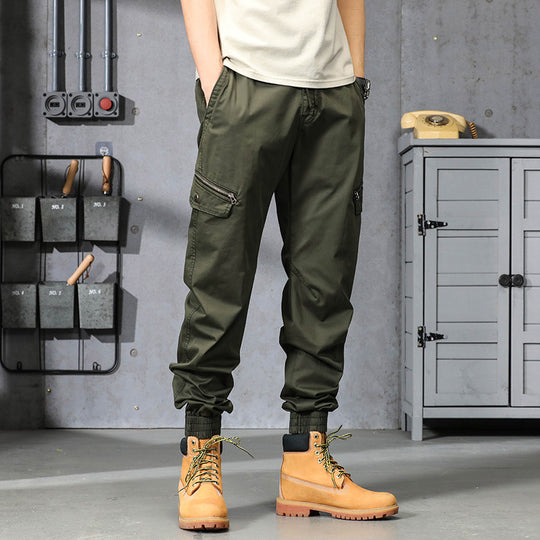 Herren Multifunktionale Cargo-Jogginghose mit Tunnelzugbund, Reißverschluss-Taschen und geripptem Knöchelbündchen Nord Taschen