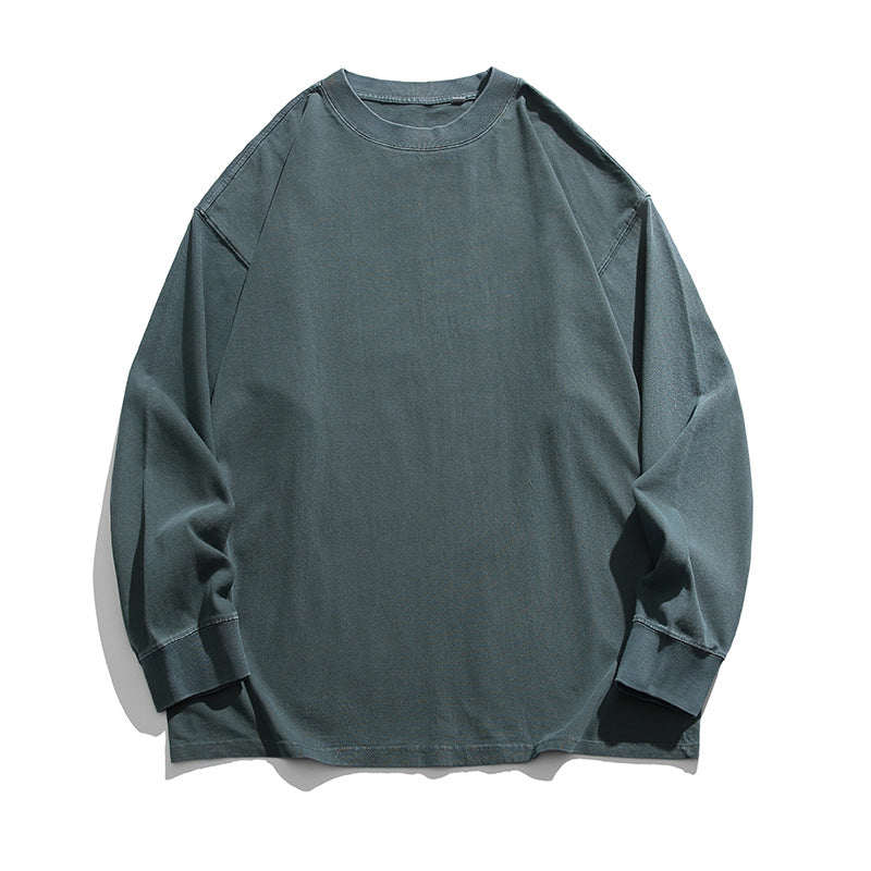 Unisex Weites Oversize-Langarmshirt im Heavyweight-Slouch-Stil mit Drop-Shoulder Nord Taschen