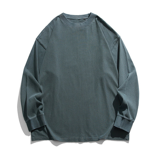 Unisex Weites Oversize-Langarmshirt im Heavyweight-Slouch-Stil mit Drop-Shoulder Nord Taschen