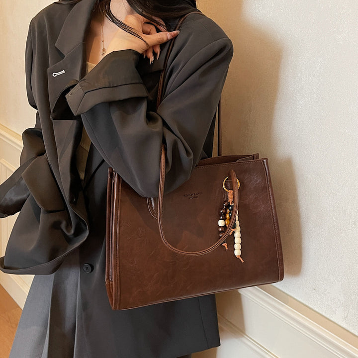 Damen Sportliche Shopper-Tasche mit charmantem Anhänger Nord Taschen
