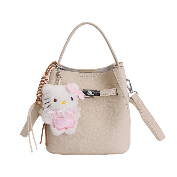 Damen Mini-Tasche mit abnehmbarem Plüschanhänger Nord Taschen