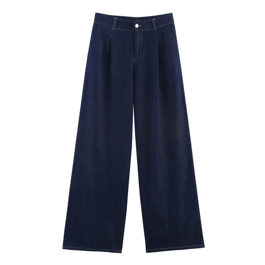 Damen Oversized Denim‑Hemdenjacke mit dreiviertel Ärmeln und High‑Low‑Saum Nord Taschen