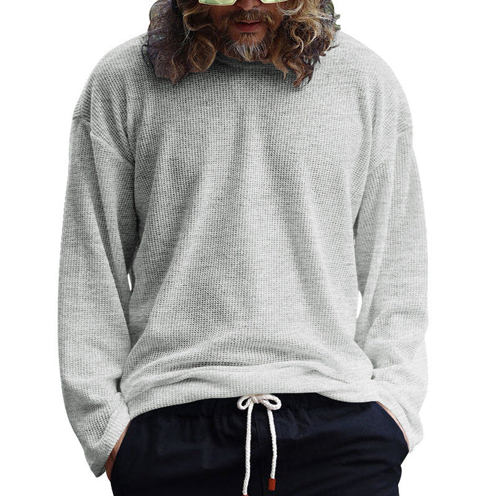 Herren Lässiges Langarmshirt aus atmungsaktivem Strukturstoff