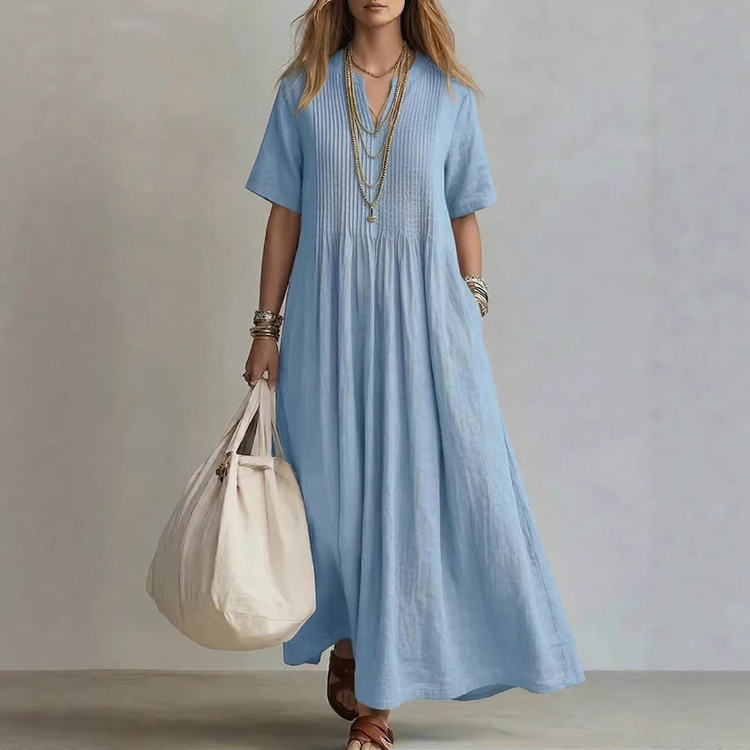 Damen Langes Sommerkleid Nord Taschen