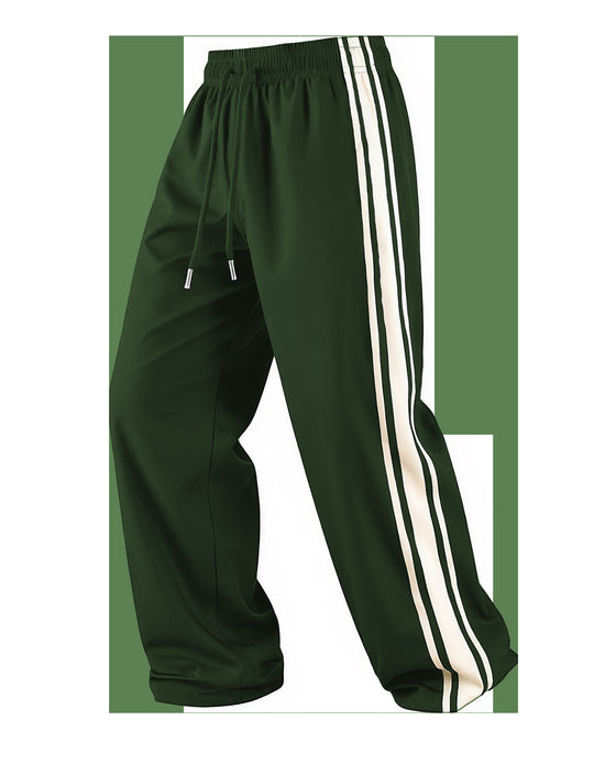 Herren Weite Trainingshose mit elastischem Tunnelzugbund, seitlichem Kontraststreifen & lockerem Baggy‑Schnitt Nord Taschen