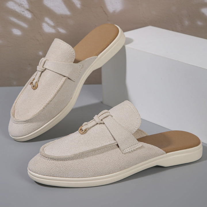 Damen Mokassin-Pantoletten mit elegantem Design und hochwertiger Oberflächenstruktur