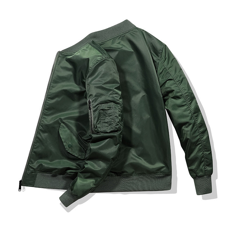 Herren Leichte Nylon-Bomberjacke im Aviator‑Style mit Ärmeltasche und windabweisender Shell Nord Taschen