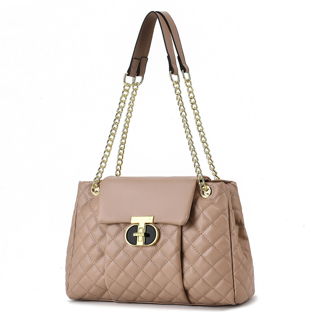 Damen elegante Quilted Handtasche mit Kette Nord Taschen