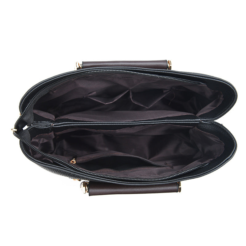 Damen edle Handtasche mit strukturiertem Leder und abnehmbarem Schulterriemen Nord Taschen