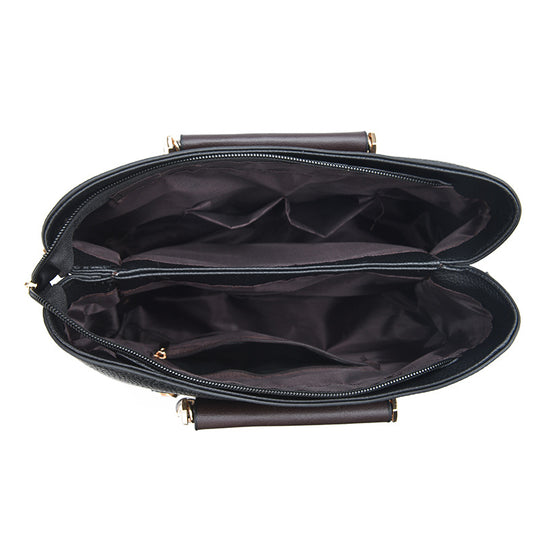 Damen edle Handtasche mit strukturiertem Leder und abnehmbarem Schulterriemen Nord Taschen