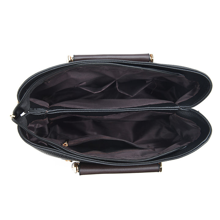 Damen edle Handtasche mit strukturiertem Leder und abnehmbarem Schulterriemen Nord Taschen