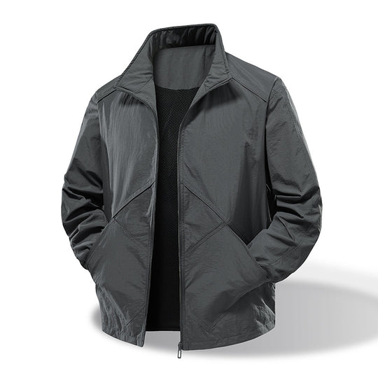 Herren Leichte technische Windjacke mit Mesh‑Futter und Stehkragen Nord Taschen