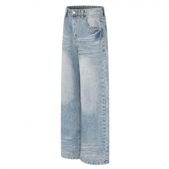 Damen Kurz geschnittene High‑Waist Culotte-Jeans mit weitem Bein, Retro‑Wash und softer Denimqualität Nord Taschen