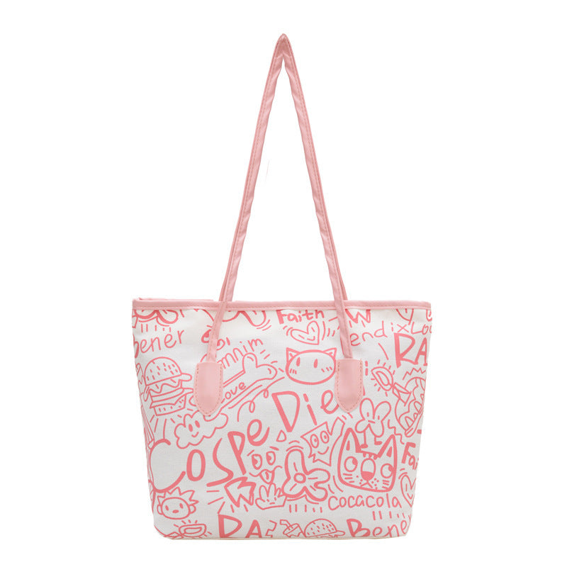 Damen kreative Handtasche mit verspieltem Comic-Druck Nord Taschen