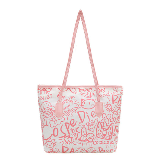 Damen kreative Handtasche mit verspieltem Comic-Druck Nord Taschen