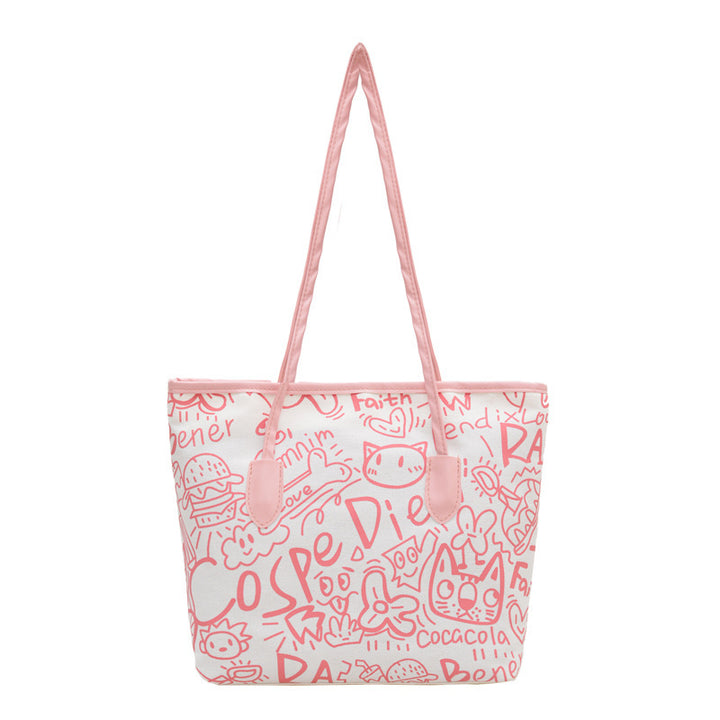 Damen kreative Handtasche mit verspieltem Comic-Druck Nord Taschen
