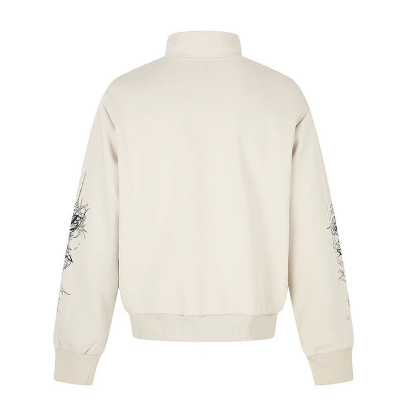 Damen Zip-Sweatjacke mit Stehkragen und Leoparden‑Union‑Jack‑Print Nord Taschen