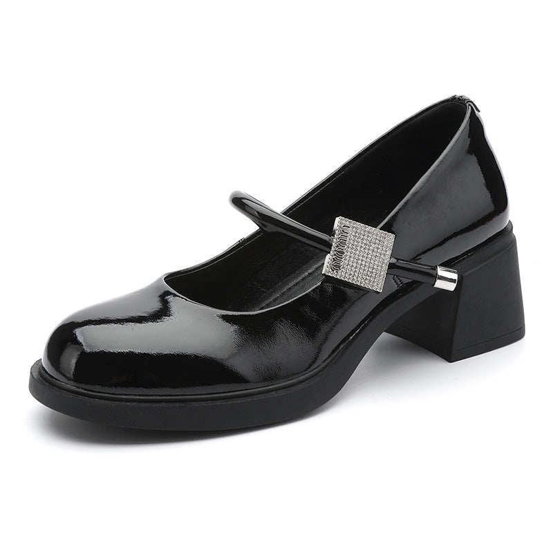 Damen Mary Jane Pumps mit rutschfester Sohle und modischem Schmuckdetail Nord Taschen