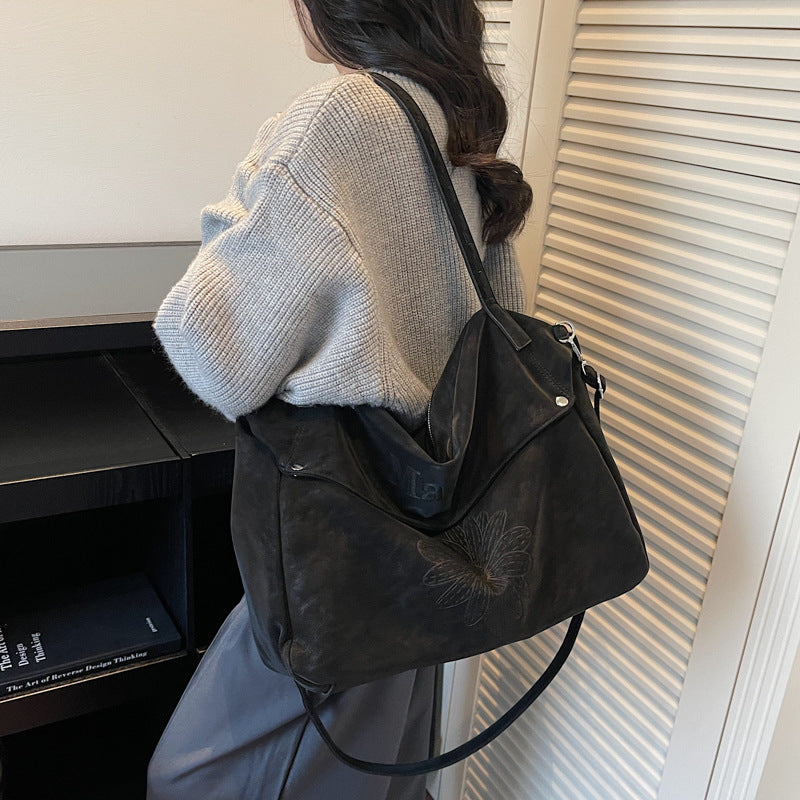 Damen Hobo-Tasche aus hochwertigem Kunstleder mit floralem Design Nord Taschen