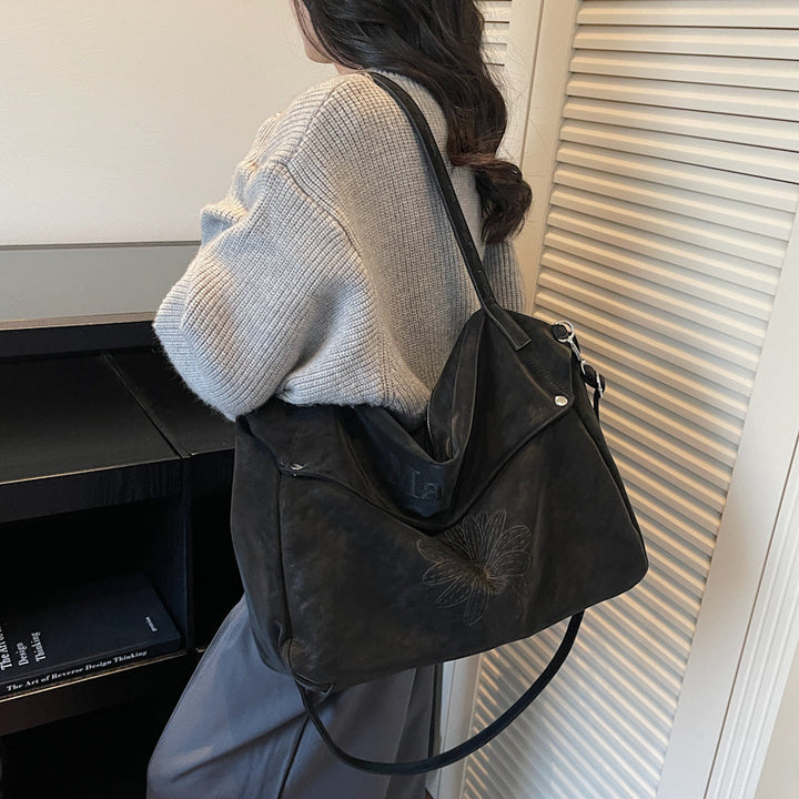 Damen Hobo-Tasche aus hochwertigem Kunstleder mit floralem Design Nord Taschen
