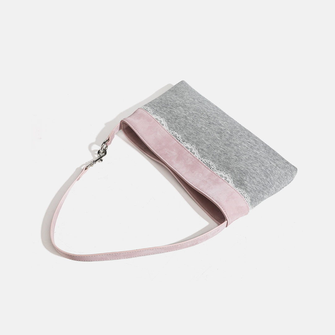 Damen Umhängetasche mit femininem Spitzenakzent und feinem Kunstleder Nord Taschen