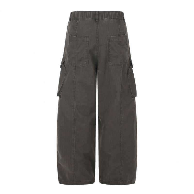 Damen weite Cargo‑Culottehose mit hoher Taille, aufgesetzten Klappentaschen und lässiger Cropped‑Silhouette Nord Taschen