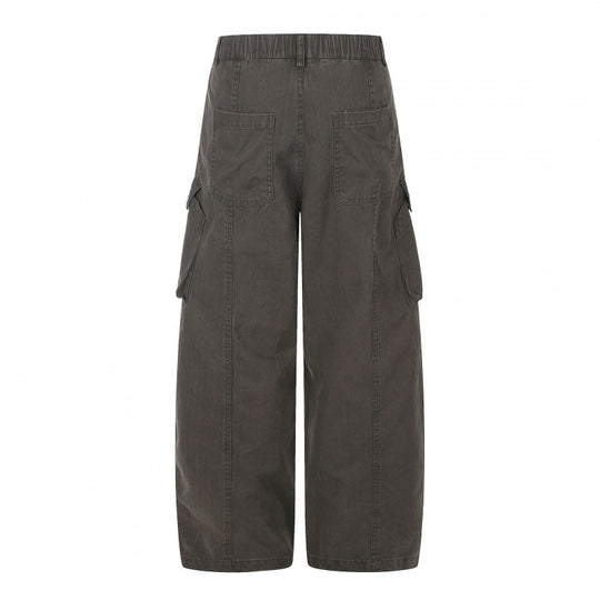 Damen weite Cargo‑Culottehose mit hoher Taille, aufgesetzten Klappentaschen und lässiger Cropped‑Silhouette Nord Taschen