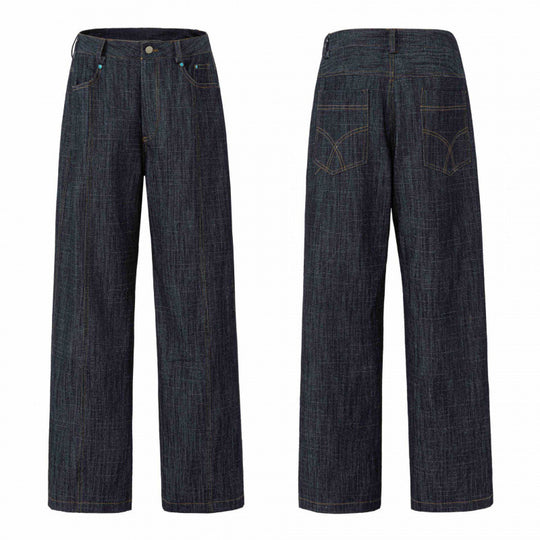 Damen Highwaist-Jeanshose mit weitem Bein, gerader Silhouette und Five-Pocket-Design Nord Taschen