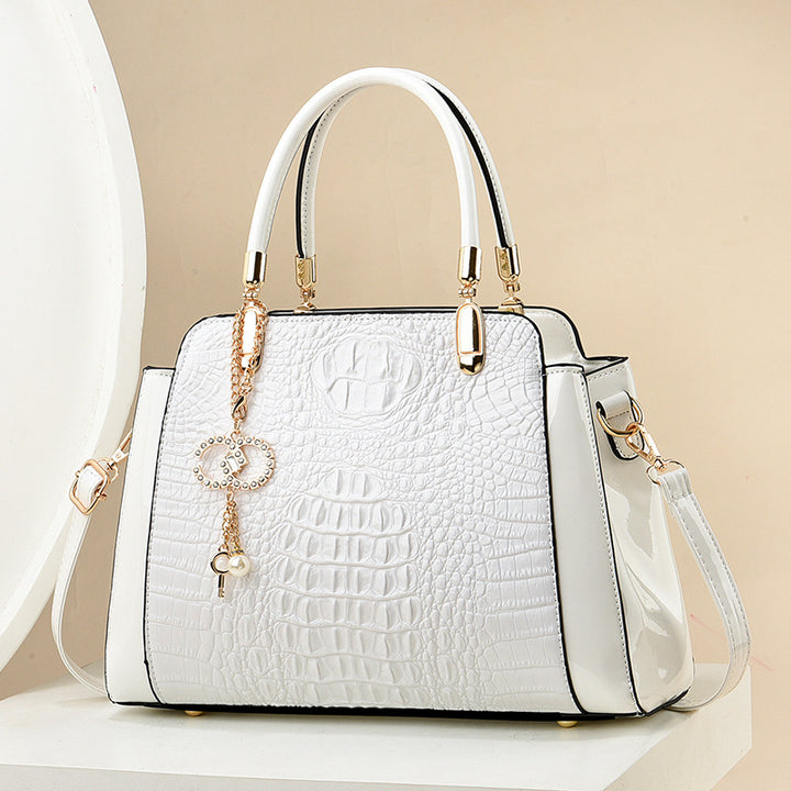 Damen elegante Handtasche mit luxuriöser Kroko-Prägung Nord Taschen