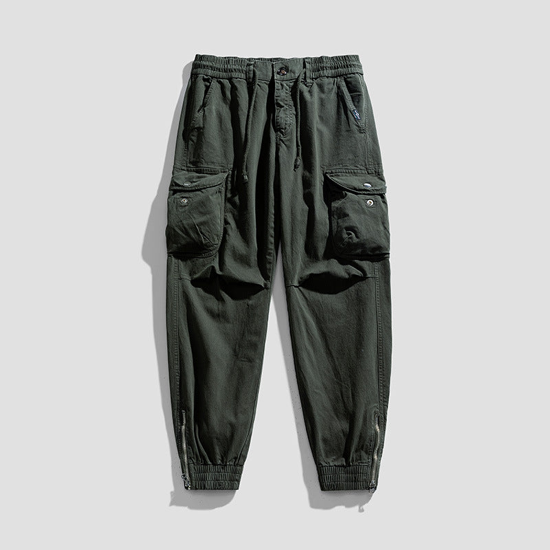 Herren Militärisch inspirierte Cargo-Joggerhose mit Tunnelzugbund und Klapp-Utility‑Taschen Nord Taschen