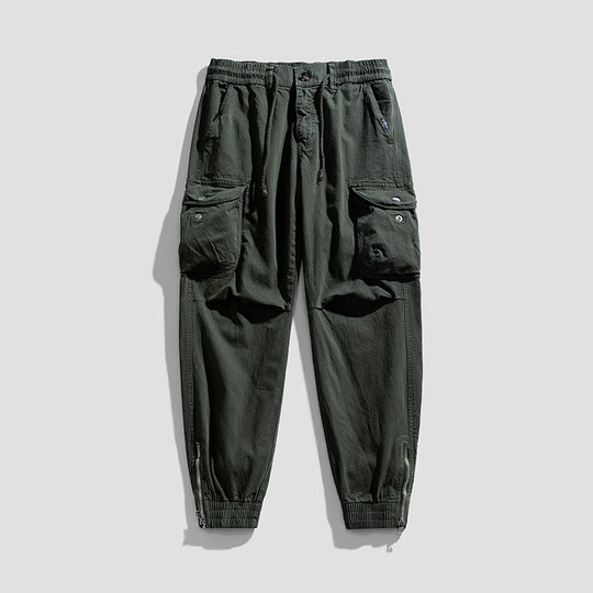 Herren Militärisch inspirierte Cargo-Joggerhose mit Tunnelzugbund und Klapp-Utility‑Taschen Nord Taschen