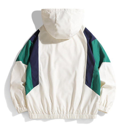 Herren Sportliche Übergangsjacke mit Kapuze und kontrastierenden Einsätzen Nord Taschen