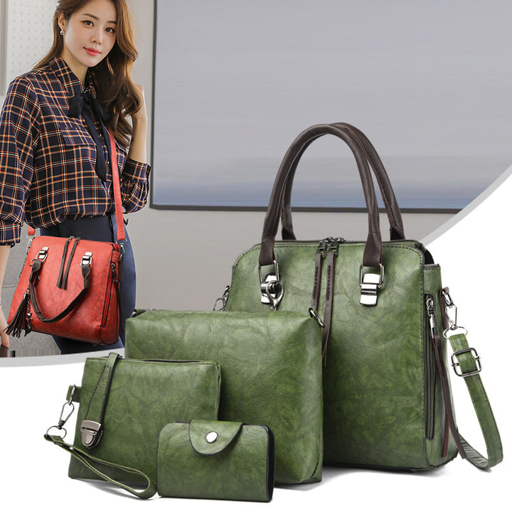 Damen elegante Handtasche mit passendem Geldbeutel und Kosmetiktäschchen Nord Taschen