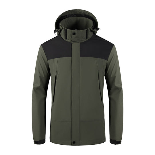 Herren Wind- und Wasserabweisende Softshelljacke mit Kapuze und verdecktem Reißverschluss Nord Taschen