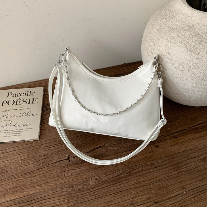 Damen Umhängetasche mit luxuriösem, poliertem Kunstleder und vielseitigem Tragegurt Nord Taschen