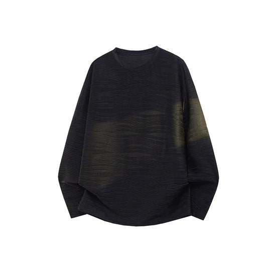Unisex Oversize Wellenstruktur-Sweatshirt mit Rundhalsausschnitt Nord Taschen