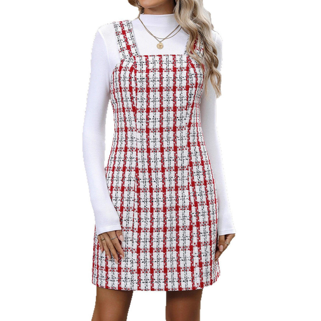 Damen Karierter Minikleid Nord Taschen