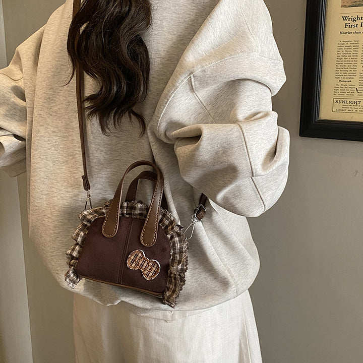 Damen Mini Hobo-Tasche mit verspieltem Rüschendesign Nord Taschen