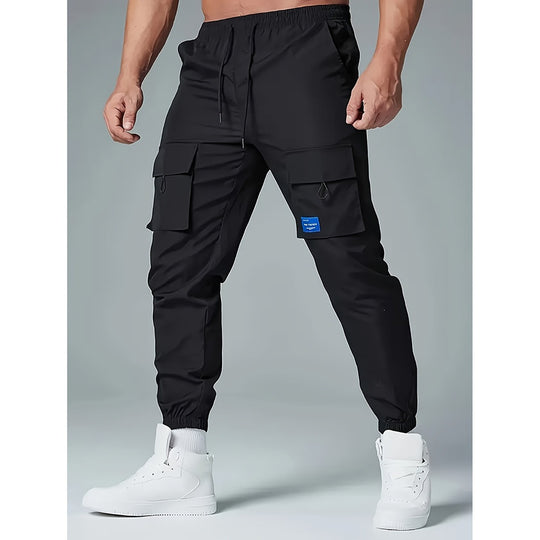 Herren Tapered Cargojogger mit elastischem Bund, Tunnelzug & Mehrfachtaschen Nord Taschen