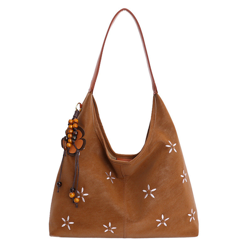Damen modische Hobo-Handtasche mit floralen Applikationen Nord Taschen